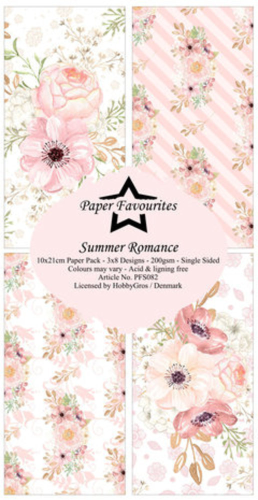 Paper Favourites Summer Romance Slimline Paper Pack (PFS082)
