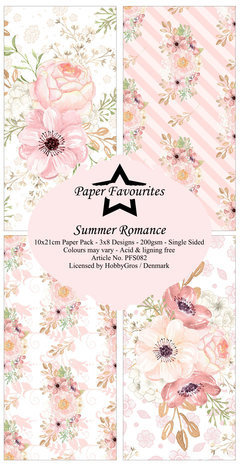 Paper Favourites Summer Romance Slimline Paper Pack (PFS082)
