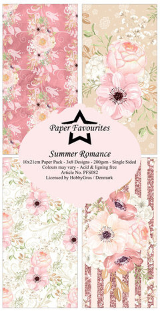 Paper Favourites Summer Romance Slimline Paper Pack (PFS082)
