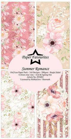 Paper Favourites Summer Romance Slimline Paper Pack (PFS082)