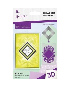 Gemini Decadent Diamond 3D Embossing Folder and Nesting Dies (GEM-EFD-3D-DEDI)