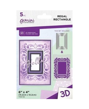 Gemini Regal Rectangle 3D Embossing Folder and Nesting Dies (GEM-EFD-3D-RERE)