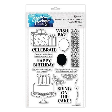 Simon Hurley Create Birthday Basics Clear Stamps (HUR80695) Simon Hurley Create Birthday Basics Clear Stamps (HUR80695)