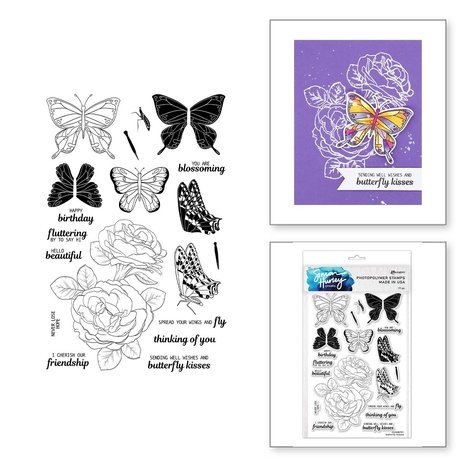 Simon Hurley Create Butterfly Kisses Clear Stamps (HUR80701) Simon Hurley Create Butterfly Kisses Clear Stamps (HUR80701)
