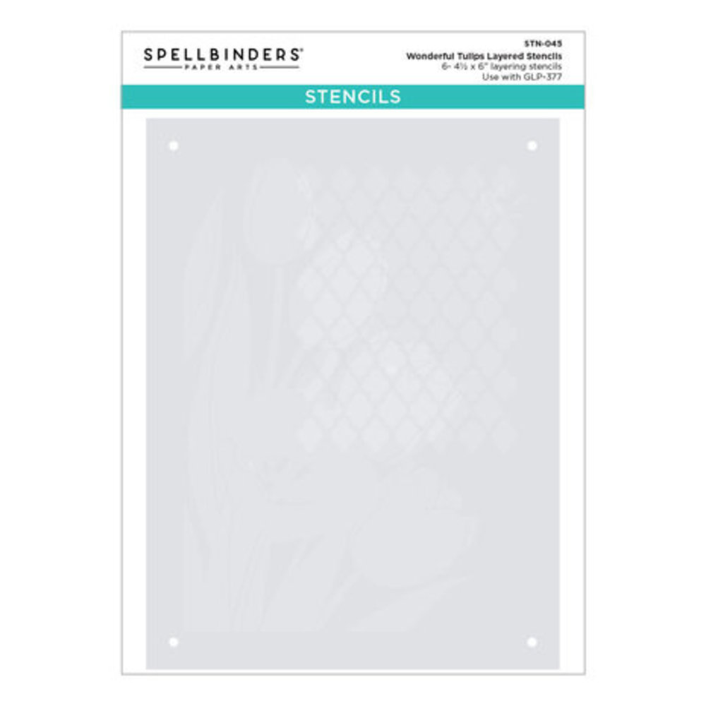 Spellbinders Four Petal Wonderful Tulips Stencils (STN-045)