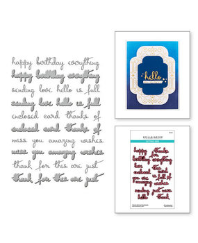 Spellbinders Four Petal Thanks Enclosed Sentiments Dies (S6-208) Spellbinders Four Petal Thanks Enclosed Sentiments Dies (S6-208)