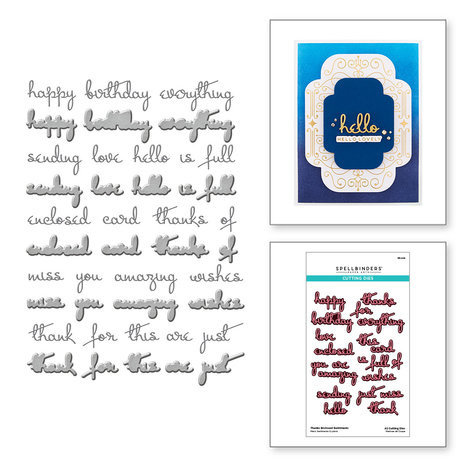 Spellbinders Four Petal Thanks Enclosed Sentiments Dies (S6-208) Spellbinders Four Petal Thanks Enclosed Sentiments Dies (S6-208)