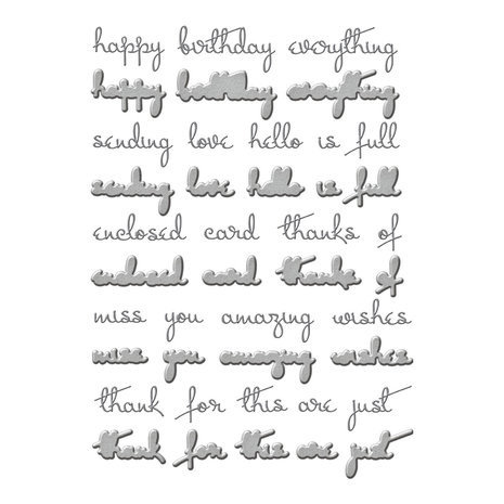 Spellbinders Four Petal Thanks Enclosed Sentiments Dies (S6-208) Spellbinders Four Petal Thanks Enclosed Sentiments Dies (S6-208)