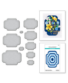 Spellbinders Four Petal Essential Labels Dies (S5-563)