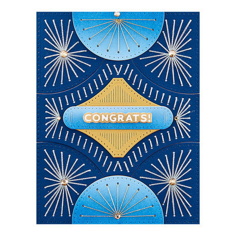 Spellbinders Four Petal Stitched Fan Cardfront Dies (S5-567)