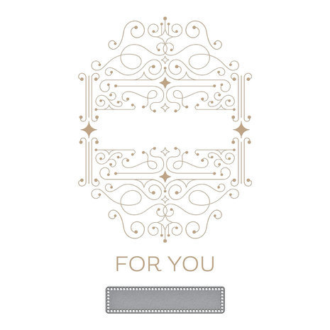 Spellbinders Four Petal Scroll Label Glimmer Hot Foil Plate & Die Set (GLP-370) Spellbinders Four Petal Scroll Label Glimmer Hot Foil Plate & Die Set (GLP-370)