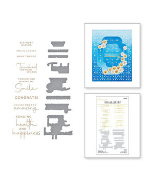 Spellbinders Four Petal Making Me Smile Sentiments Glimmer Hot Foil Plate & Die Set (GLP-379) Spellbinders Four Petal Making Me Smile Sentiments Glimmer Hot Foil Plate & Die Set (GLP-379)