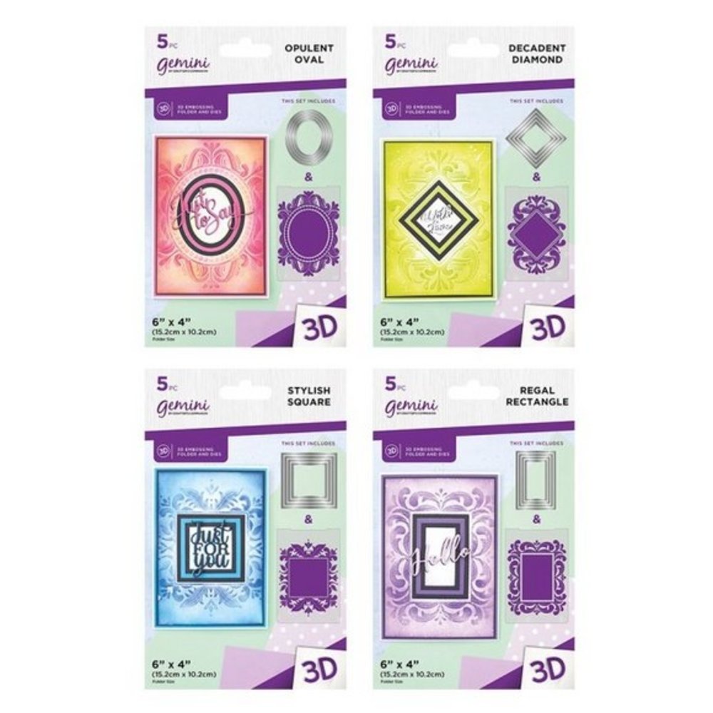 Gemini Decadent Diamond 3D Embossing Folder and Nesting Dies (GEM-EFD-3D-DEDI)