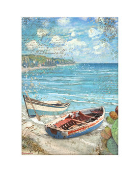 Stamperia Blue Dream Boats Rice Paper A4 (DFSA4738) Stamperia Blue Dream Boats Rice Paper A4 (DFSA4738)