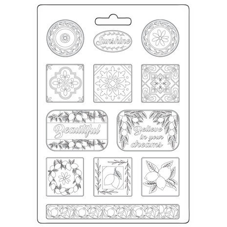 Stamperia Blue Dream Soft Mould A4 Plates (K3PTA4556) Stamperia Blue Dream Soft Mould A4 Plates (K3PTA4556)