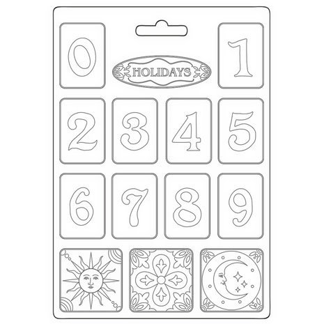 Stamperia Blue Dream Soft Mould A4 Numbers (K3PTA4557) Stamperia Blue Dream Soft Mould A4 Numbers (K3PTA4557)