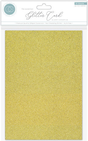 Craft Consortium The Essential Glitter Card A4 Gold (CCEGC002) Craft Consortium The Essential Glitter Card A4 Gold (CCEGC002)