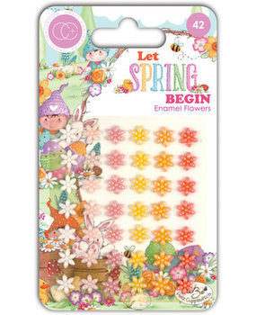Craft Consortium Let Spring Begin Adhesive Enamel Flowers (CCADOT027)