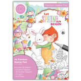 Craft Consortium Let Spring Begin A6 Premium Marker Pad (CCPPAD041D)