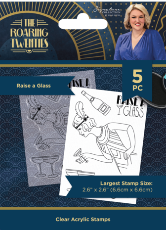 Crafter's Companion The Roaring Twenties Clear Stamp Raise a Glass (S-TRT-CA-ST-RAG)