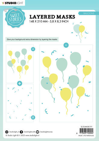 Studio Light Sweet Stories Masking Stencil Balloons (SL-SS-MASK191)