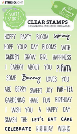 Studio Light Sweet Stories Clear Stamp Quotes Small Some Bunny Loves You (SL-SS-STAMP419) Studio Light Sweet Stories Clear Stamp Quotes Small Some Bunny Loves You (SL-SS-STAMP419)