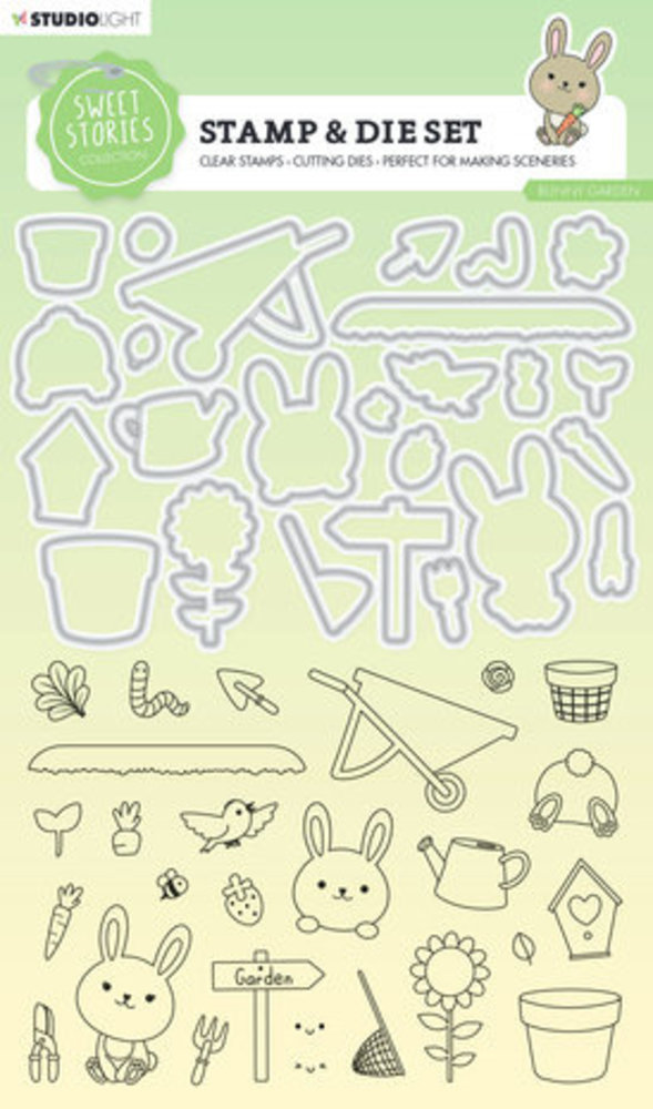 Studio Light Sweet Stories Stamp & Die Bunny Garden (SL-SS-SCD55)