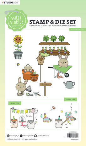 Studio Light Sweet Stories Stamp & Die Bunny Garden (SL-SS-SCD55)