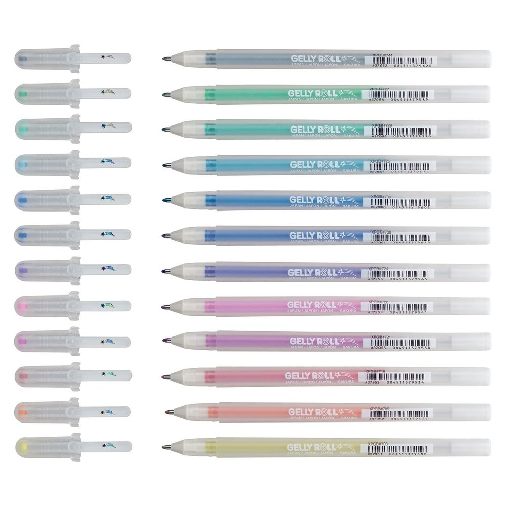 SAKURA Gelly Roll Gelpen Set Moonlight Fluorescent (POXPGBSTA12)