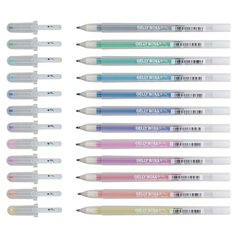 SAKURA Gelly Roll Gelpen Set Moonlight Fluorescent (POXPGBSTA12)