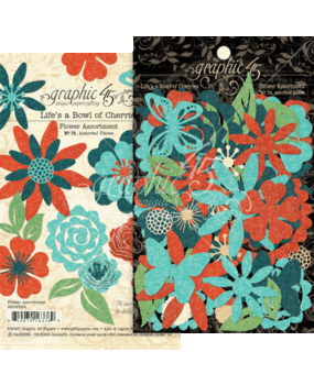 Graphic 45 Life's a Bowl of Cherries Flower Assortment (4502584) Graphic 45 Life's a Bowl of Cherries Flower Assortment (4502584)