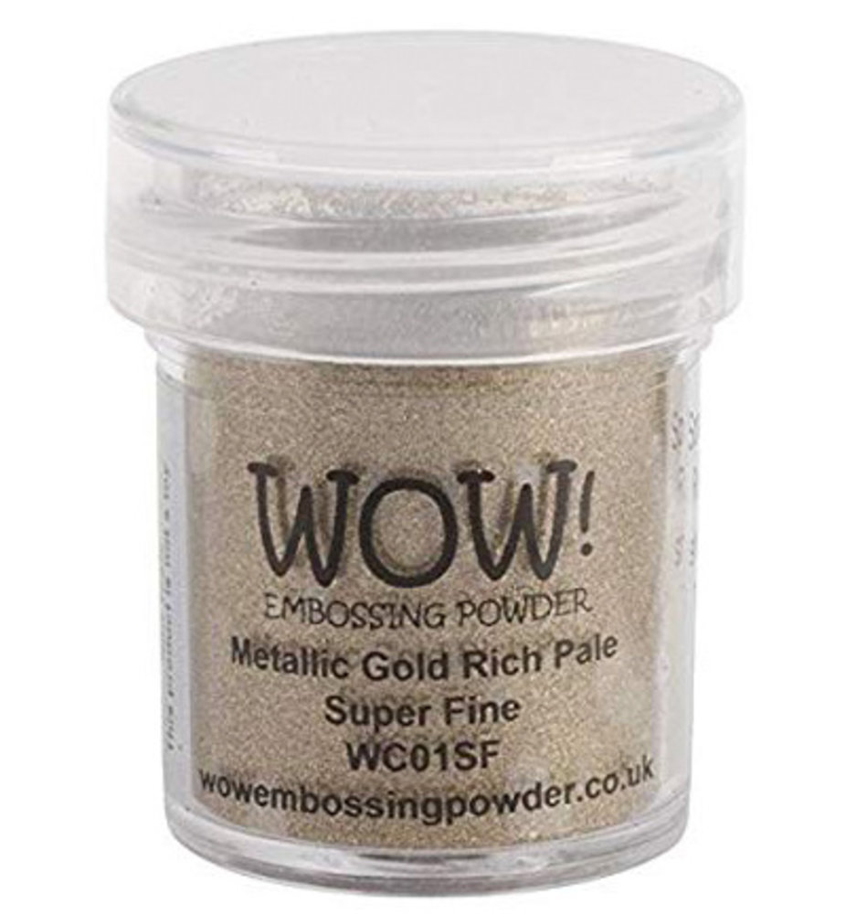 WOW! Metallic Gold Rich Pale Super Fine Embossing Powder (WC01SF) WOW! Metallic Gold Rich Pale Super Fine Embossing Powder (WC01SF)