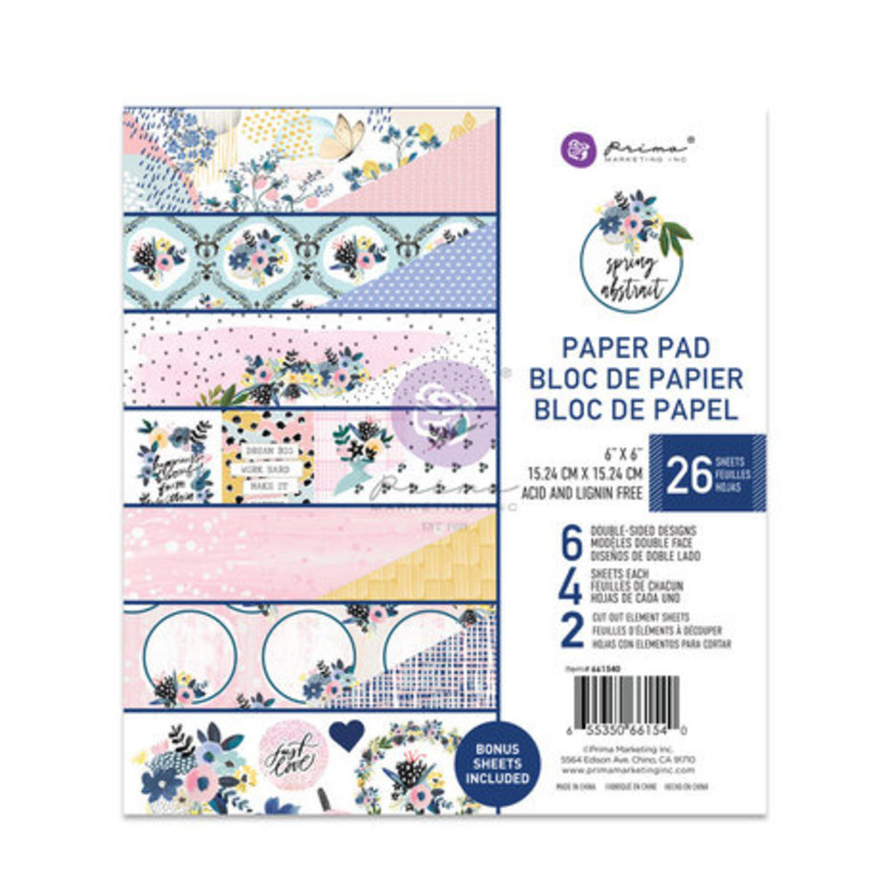 Prima Marketing Inc Spring Abstract 6x6 Inch Paper Pad (661540) Prima Marketing Inc Spring Abstract 6x6 Inch Paper Pad (661540)
