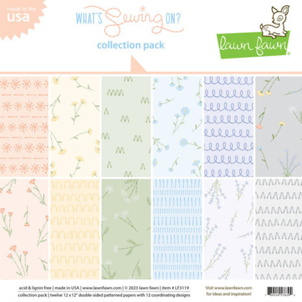 Lawn Fawn What's Sewing On? 12x12 Inch Collection Pack (LF3119) Lawn Fawn What's Sewing On? 12x12 Inch Collection Pack (LF3119)