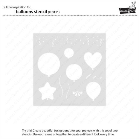 Lawn Fawn Balloons Stencil (LF3111) Lawn Fawn Balloons Stencil (LF3111)