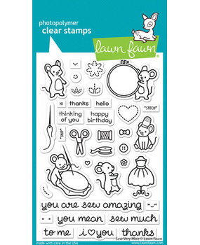 Lawn Fawn Sew Very Mice Clear Stamps (LF3061)