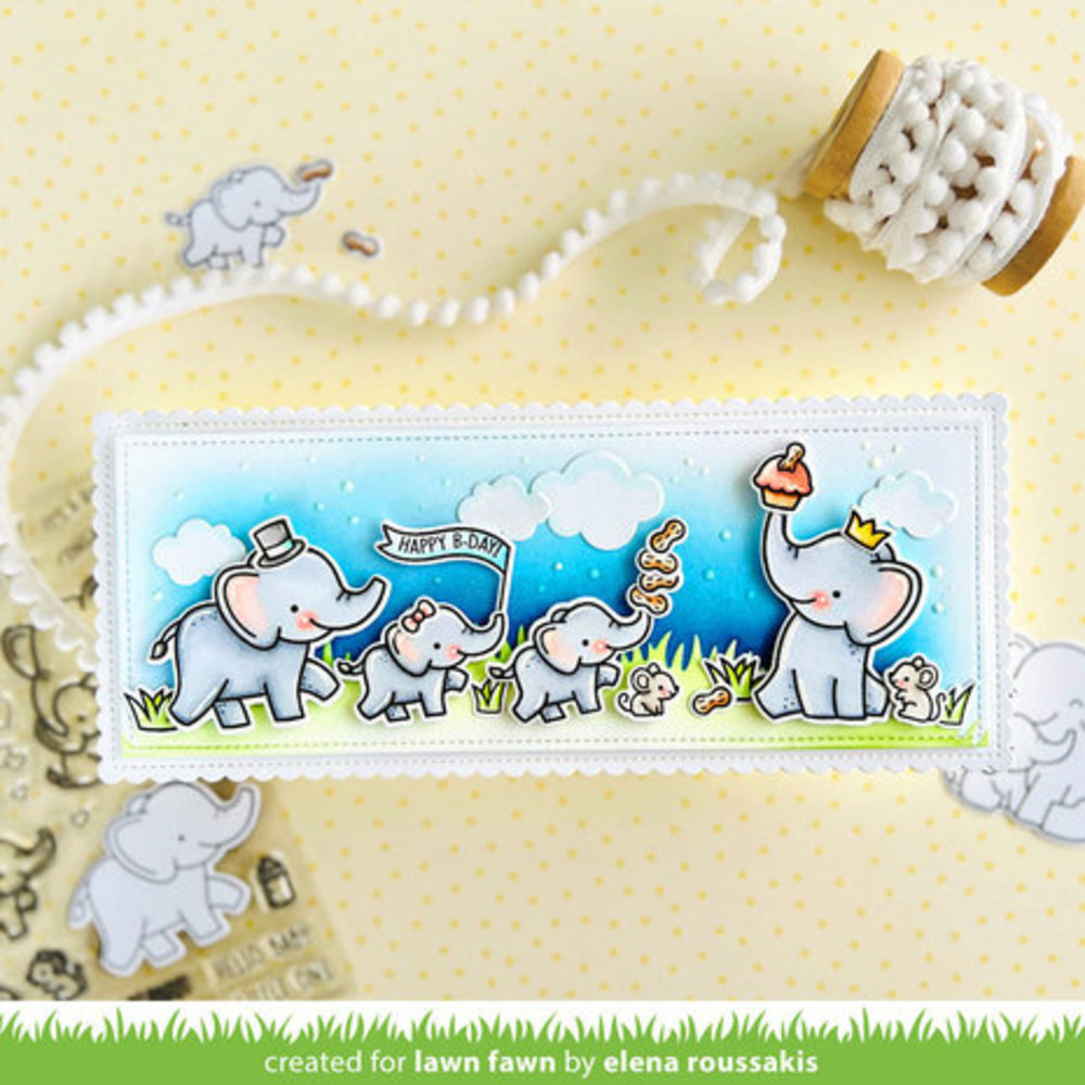 Lawn Fawn Elephant Parade Clear Stamps (LF3065)