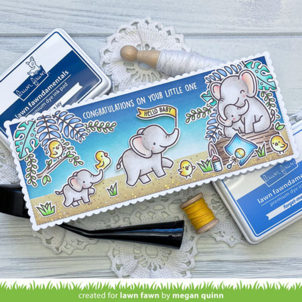 Lawn Fawn Elephant Parade Clear Stamps (LF3065)