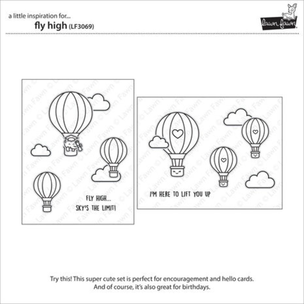 Lawn Fawn Fly High Clear Stamps (LF3069)