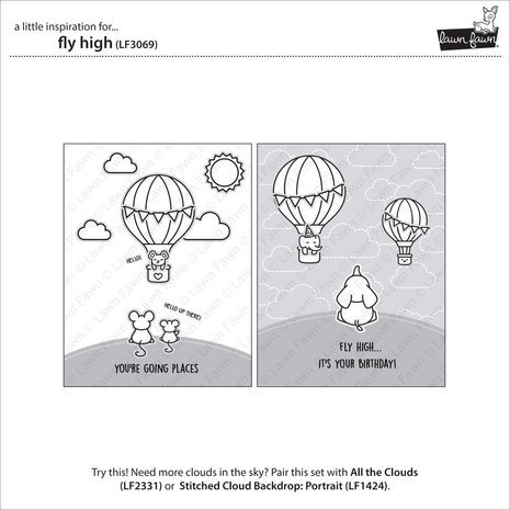 Lawn Fawn Fly High Clear Stamps (LF3069)