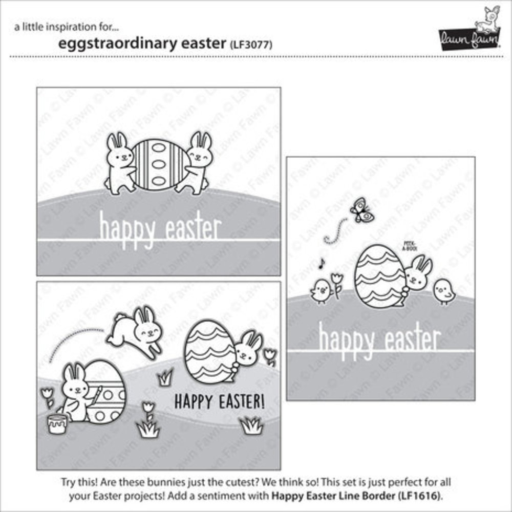 Lawn Fawn Eggstraordinary Easter Clear Stamps (LF3077)