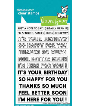 Lawn Fawn Offset Sayings: Everyday Clear Stamps (LF3081) Lawn Fawn Offset Sayings: Everyday Clear Stamps (LF3081)