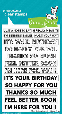 Lawn Fawn Offset Sayings: Everyday Clear Stamps (LF3081) Lawn Fawn Offset Sayings: Everyday Clear Stamps (LF3081)