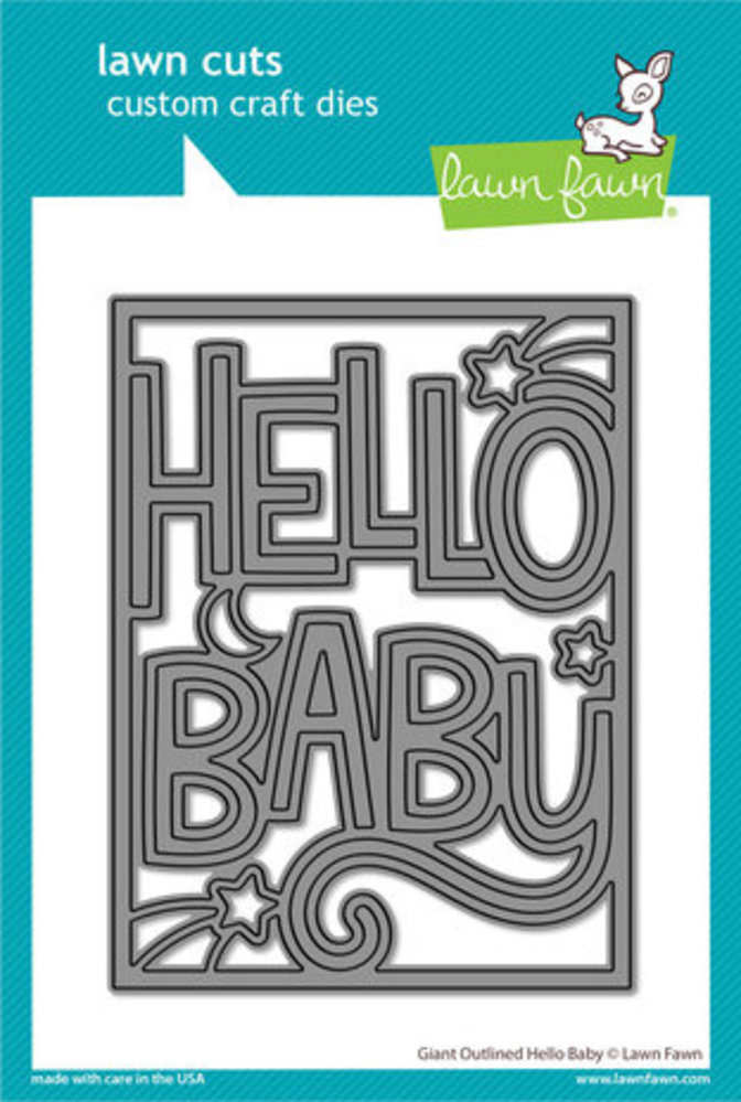 Lawn Fawn Giant Outlined Hello Baby Dies (LF3102)