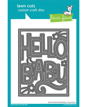 Lawn Fawn Giant Outlined Hello Baby Dies (LF3102)
