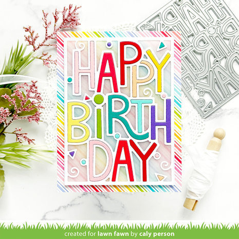 Lawn Fawn Giant Outlined Happy Birthday Portrait Dies (LF3104) Lawn Fawn Giant Outlined Happy Birthday Portrait Dies (LF3104)