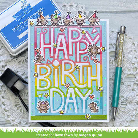 Lawn Fawn Giant Outlined Happy Birthday Portrait Dies (LF3104) Lawn Fawn Giant Outlined Happy Birthday Portrait Dies (LF3104)