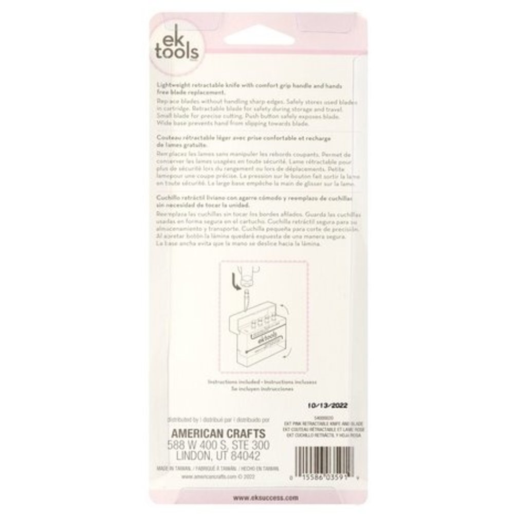 EK Tools Retractable Knife and Blades Pink (54000020) EK Tools Retractable Knife and Blades Pink (54000020)