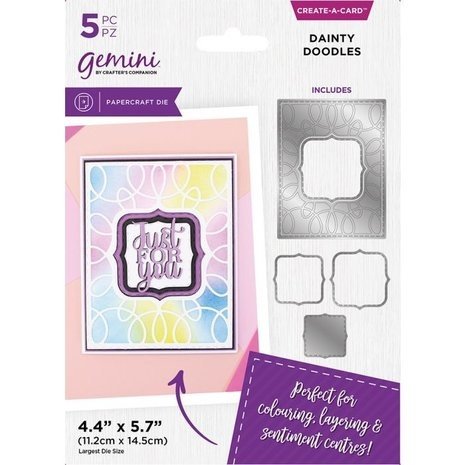 Gemini Dainty Doodles Create-a-Card Dies (GEM-MD-CAD-DADO) Gemini Dainty Doodles Create-a-Card Dies (GEM-MD-CAD-DADO)