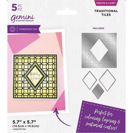 Gemini Traditional Tiles Create-a-Card Dies (GEM-MD-CAD-TRTI) Gemini Traditional Tiles Create-a-Card Dies (GEM-MD-CAD-TRTI)